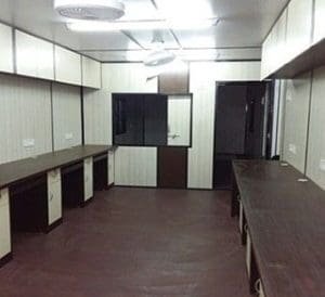 cabin with file cabin & workstation