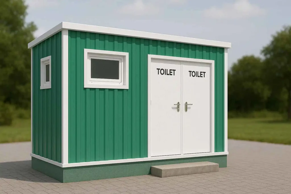 Green dual toilet cabin