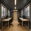 Black interior Buy Portable Office Cabin Delhi NCR