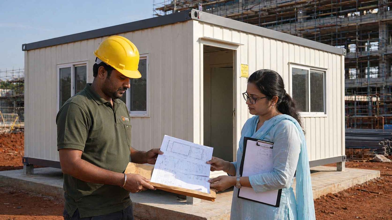 prefabricated porta cabin documentation handover inspection report India SAMAN