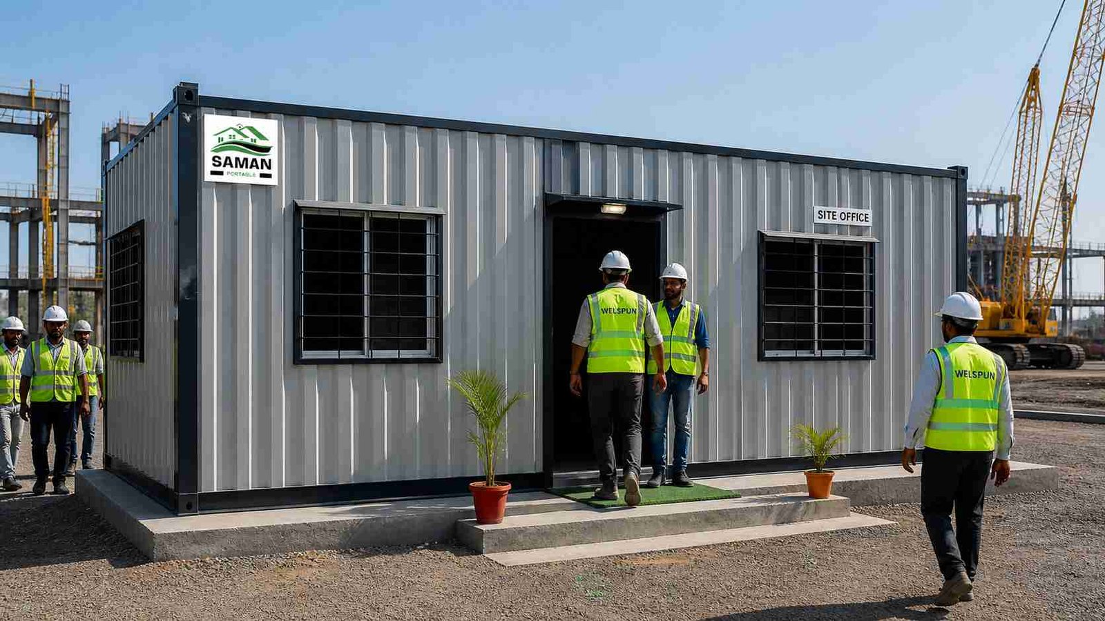 MS corrugated porta cabin for multi-person office use