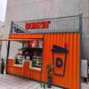 Dunkin container cafe in Bangalore Koramangala
