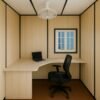 Container Portable Cabin interior with single workstation