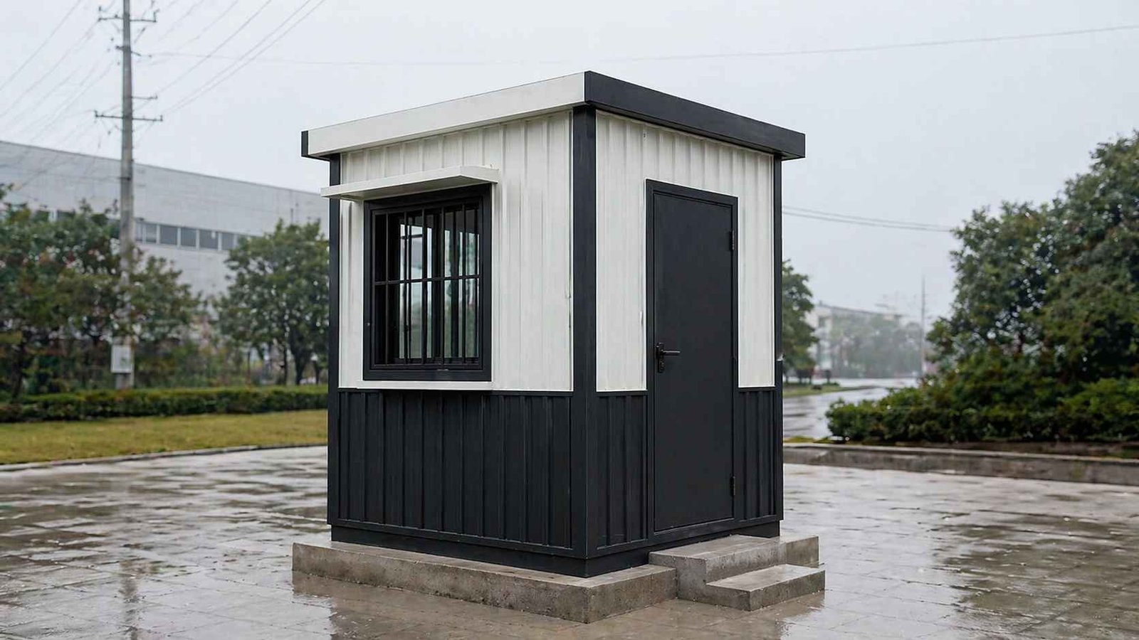 security cabin weatherproof rain outdoor India guard comfort all conditions