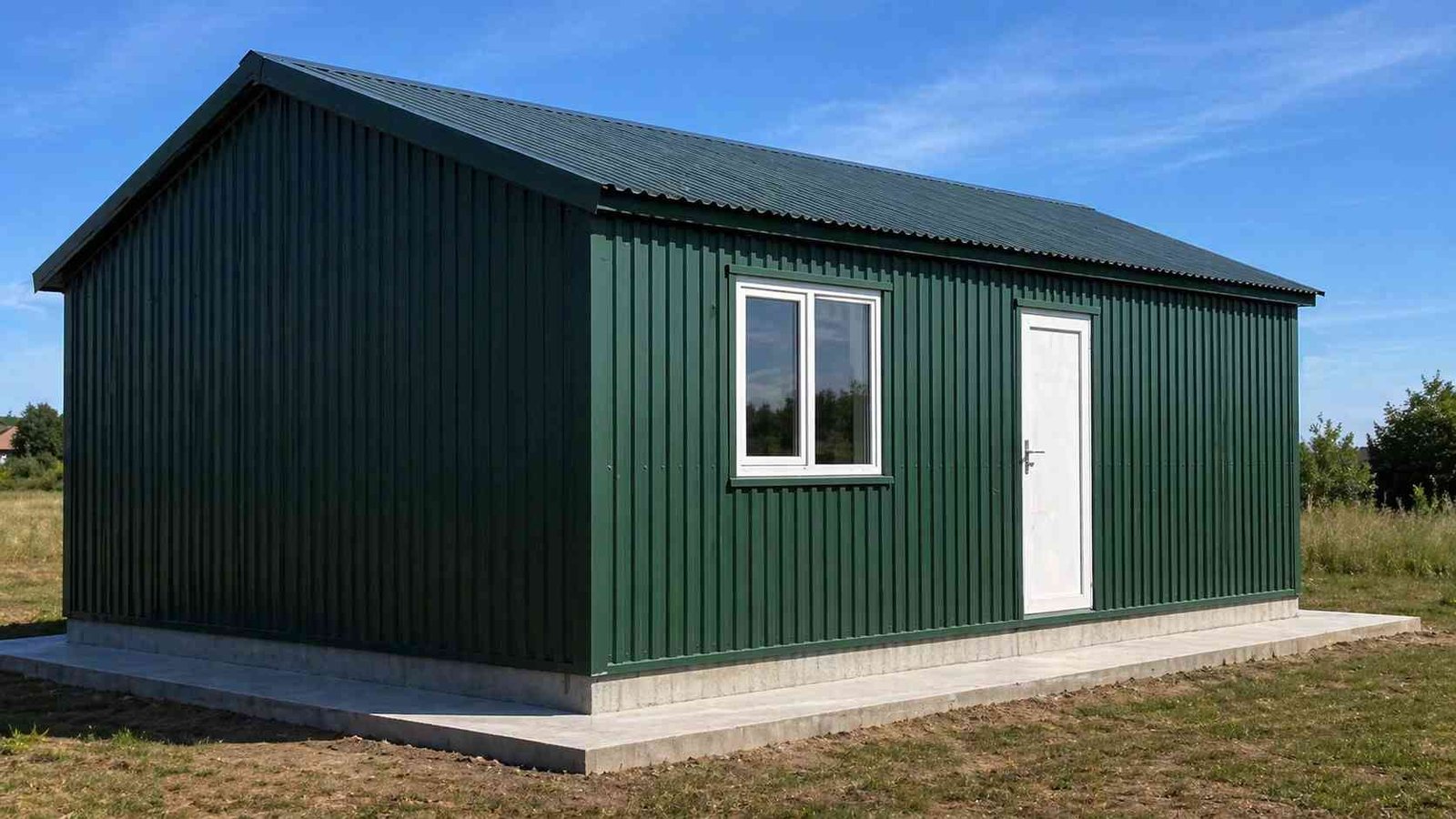 prefabricated house concrete pad foundation rural plot India no foundation