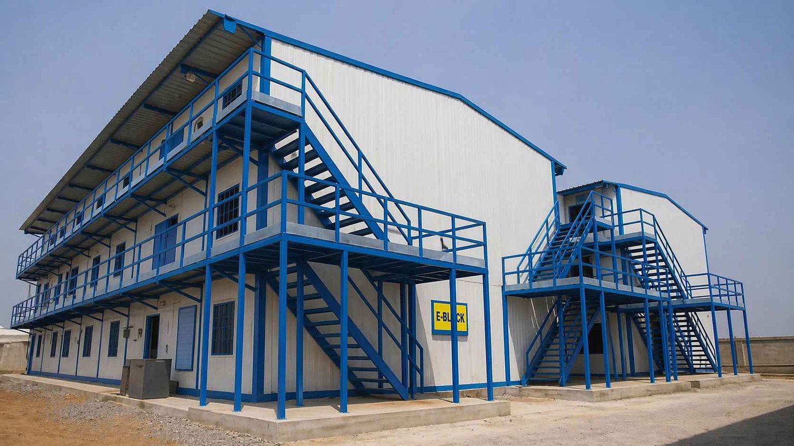 labor colony double storey dormitory block 300 workers India EPC project