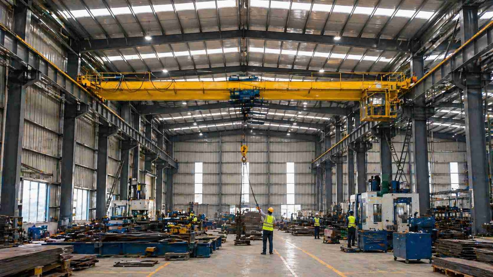industrial shed EOT crane provision 10 tonne overhead crane India factory