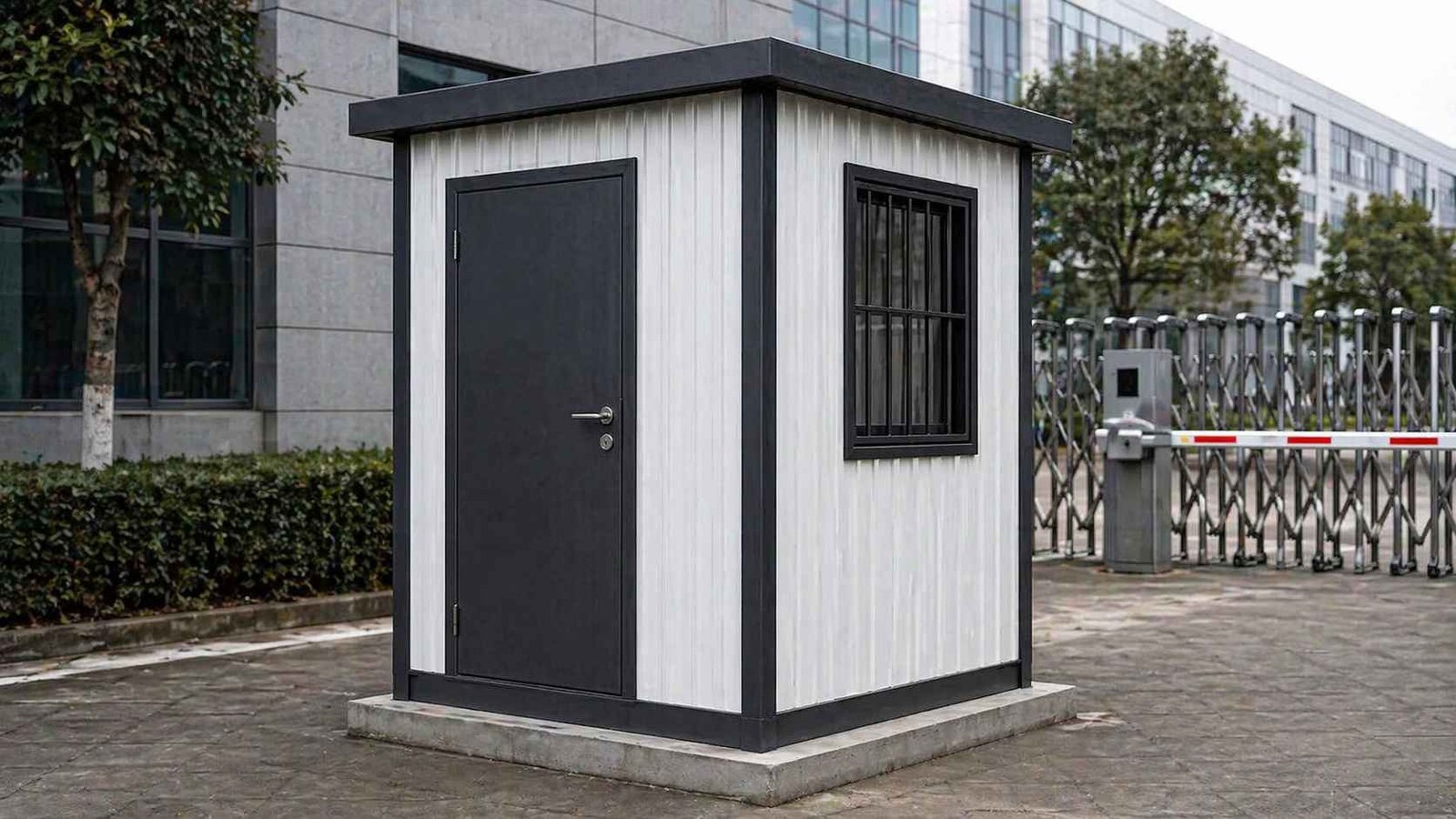 security cabin installed office park automatic gate India 6x6 ft