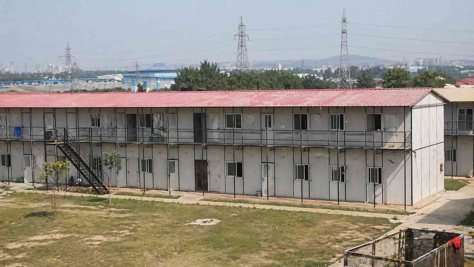 labor colony dormitory block India industrial project power grid multi-storey