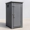 portable toilet rear water inlet ventilation MS corrugated olive green site