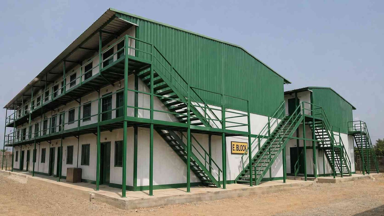 labor colony multi-block green dormitory India infrastructure project long duration