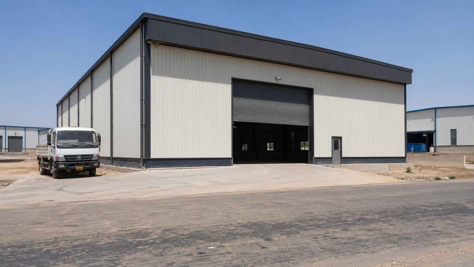 PEB construction completed factory building India industrial park SAMAN turnkey