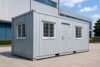 Prefabricated container office two windows one door custom factory paint finish – SAMAN container office industrial site India
