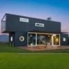 Budget container home evening view