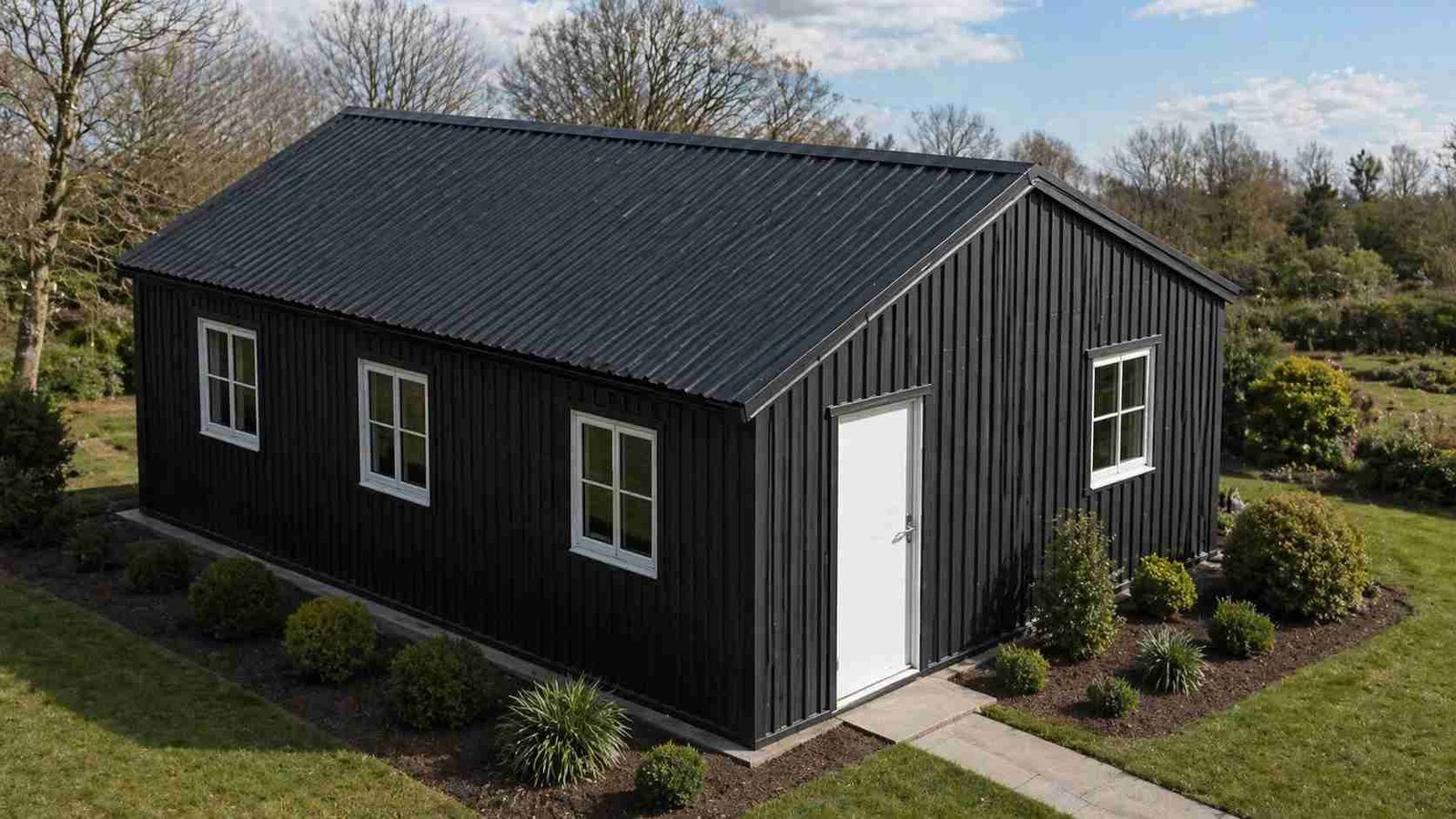 prefabricated house completed delivery India factory fitted landscaped plot