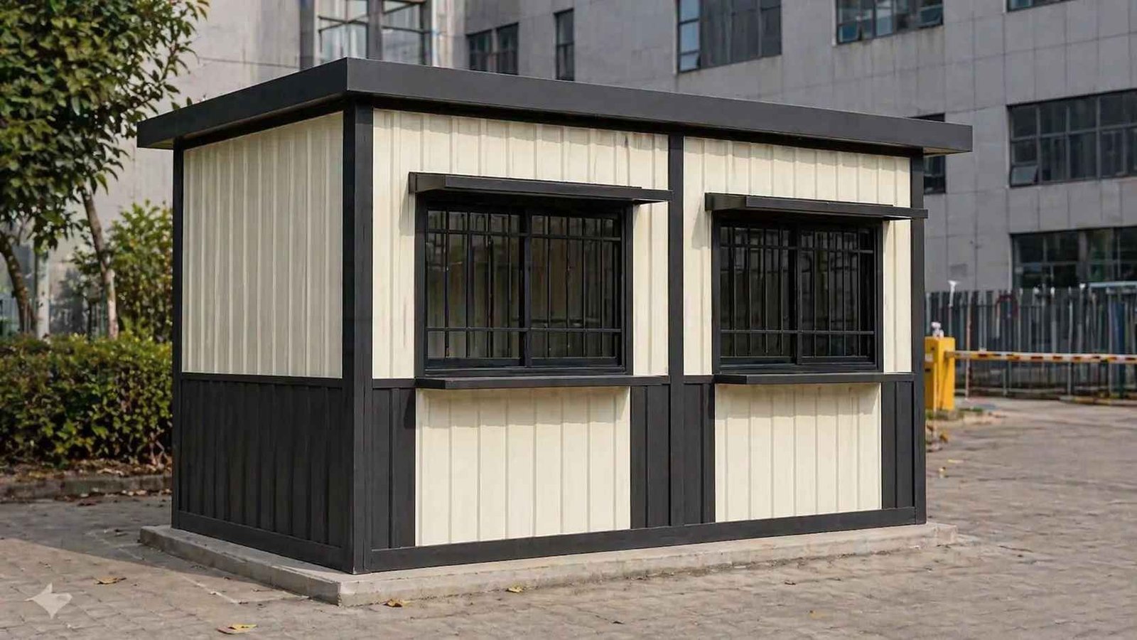 security cabin industrial factory checkpoint double window India multi-unit