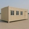 Beige MS porta cabin with windows and door for site office