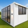Office Portable Cabin with lounge and glass partition