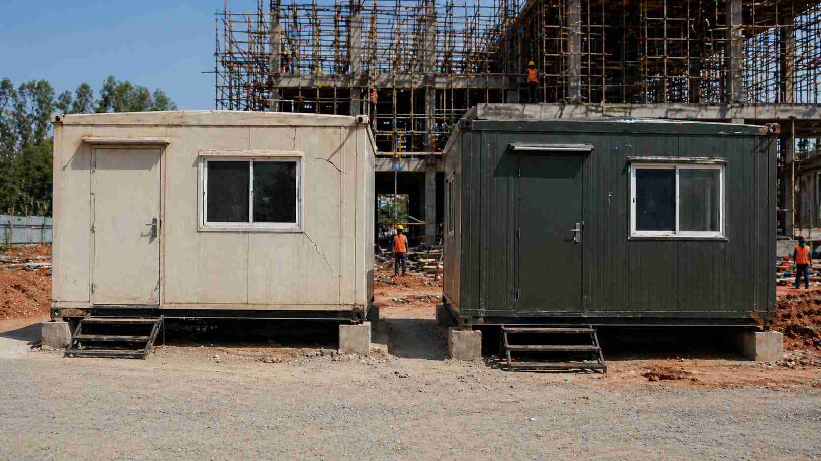 MS porta cabin vs FRP cabin comparison India construction site durability