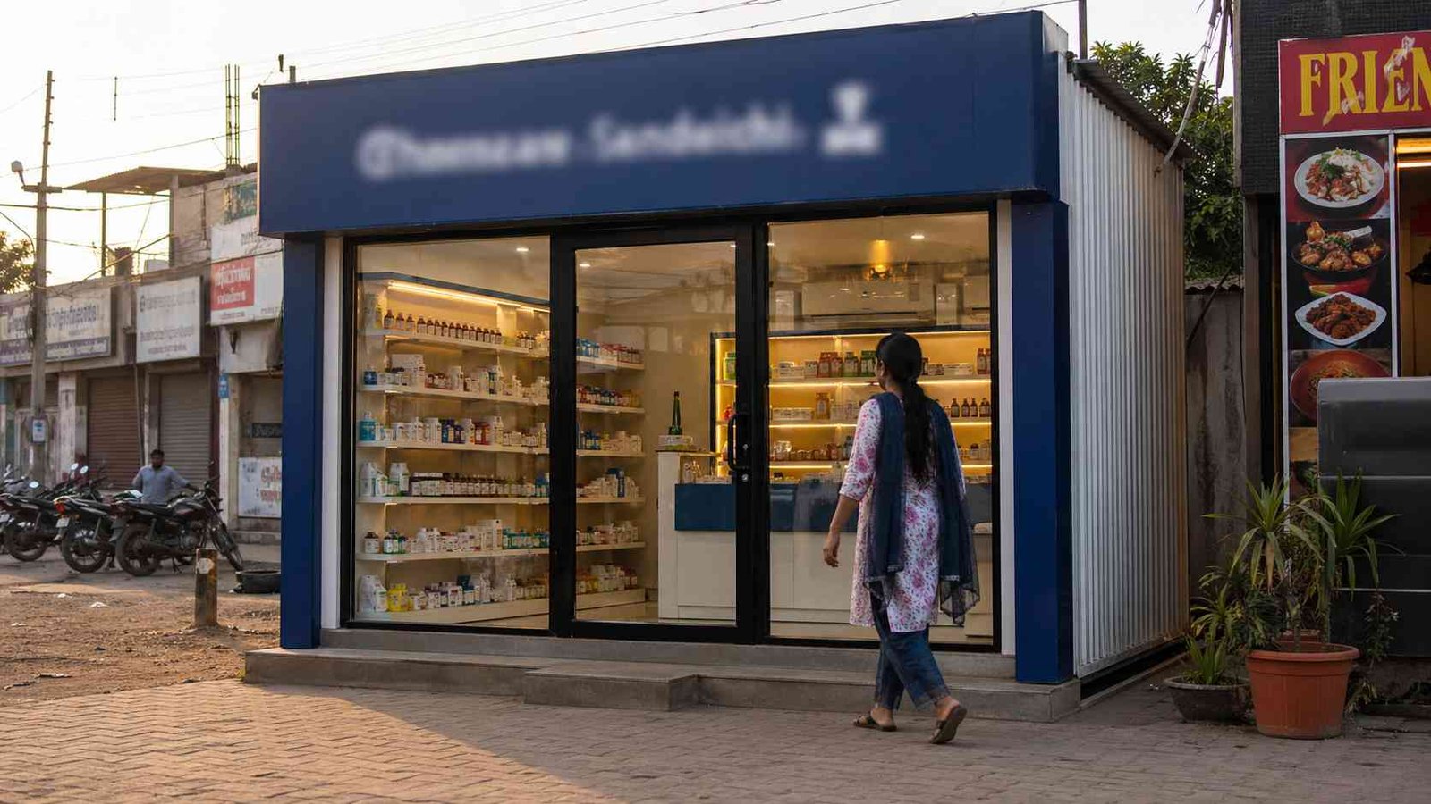 porta cabin shop glass frontage India retail outlet toughened glass SAMAN