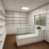 Porta Cabin Shop with shelves and glass counter