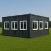 Black Finish Portable Office Cabin Exterior Gurgaon