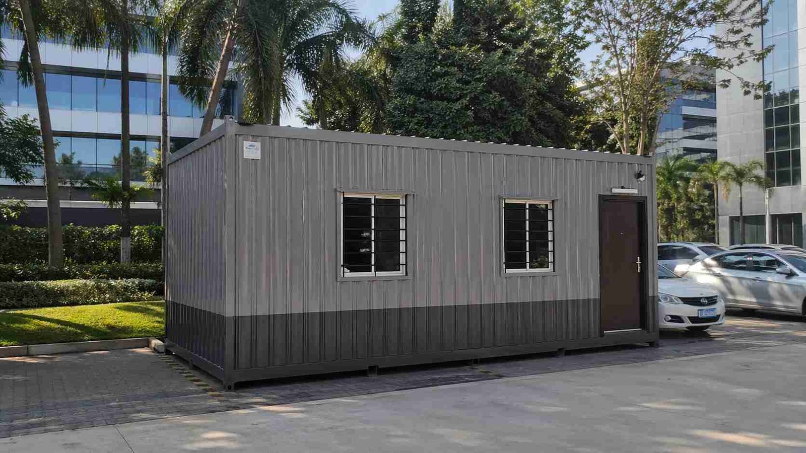 portable office cabin installed at business premises Bangalore