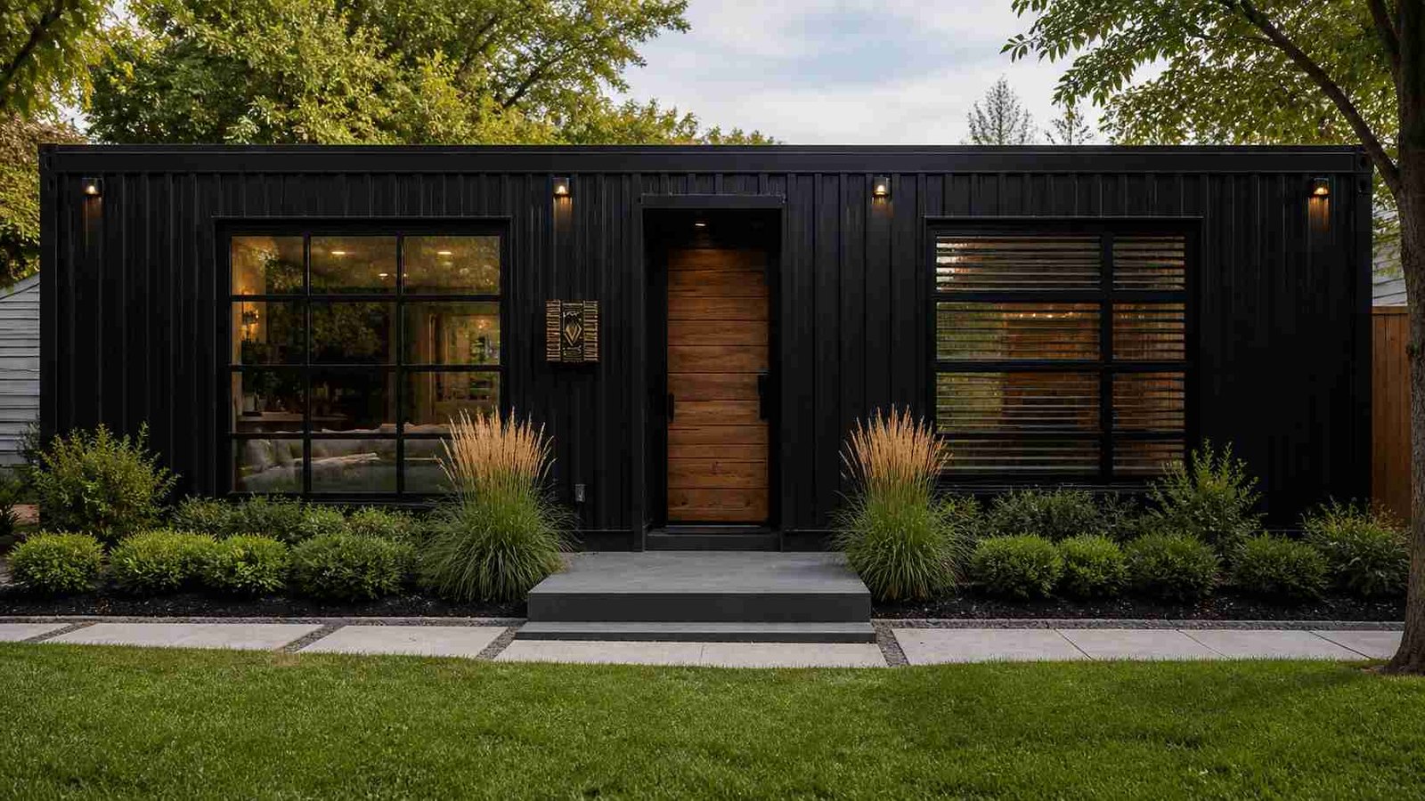 Expandable portacabin office with modern design suitable for long-term business use