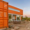 Orange container house exterior