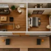 Top view of prefab container home floor plan.