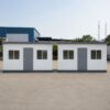 Front elevation of two identical prefabricated office cabins from a bulk order at SAMAN Bangalore