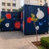 Shipping Container Cafe side wall in Koramangala Bangalore