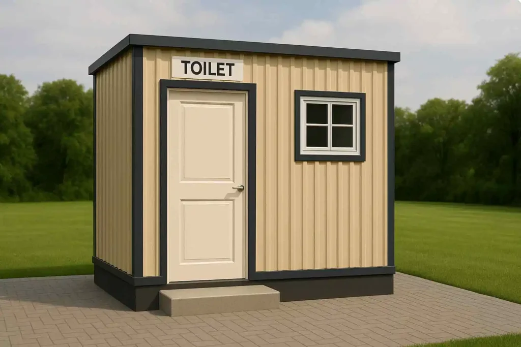 Single cabin toilet unit