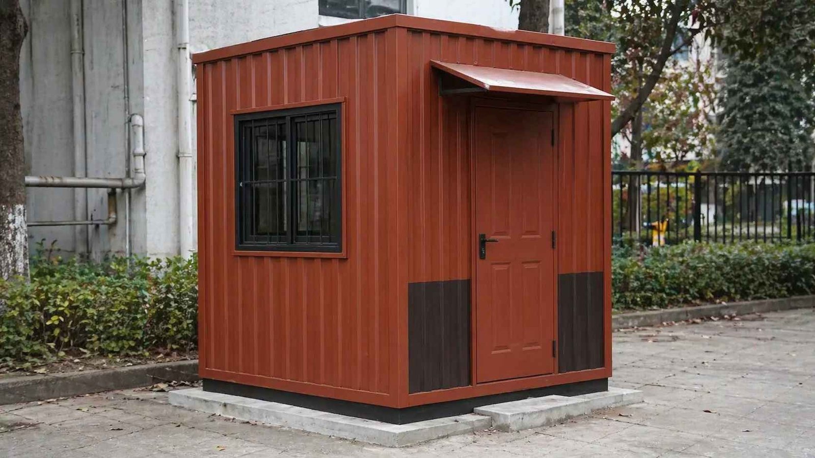 security cabin standard 6x6 ft white black delivered installed India