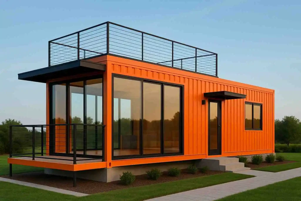 orange container house design