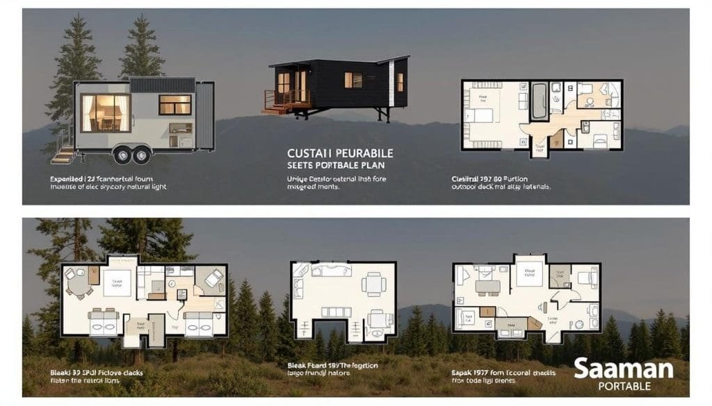 Customizable portable cabin floor plans