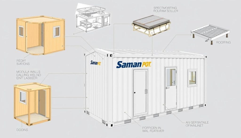 portable cabin components