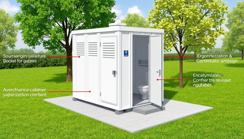 portable toilet setup