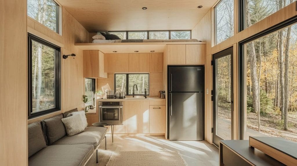 Interior of Modern Prefab Tiny Homes