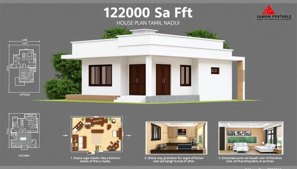 1200 Sq Ft House Plan in Tamil Nadu
