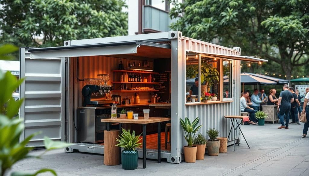 container cafe equipment