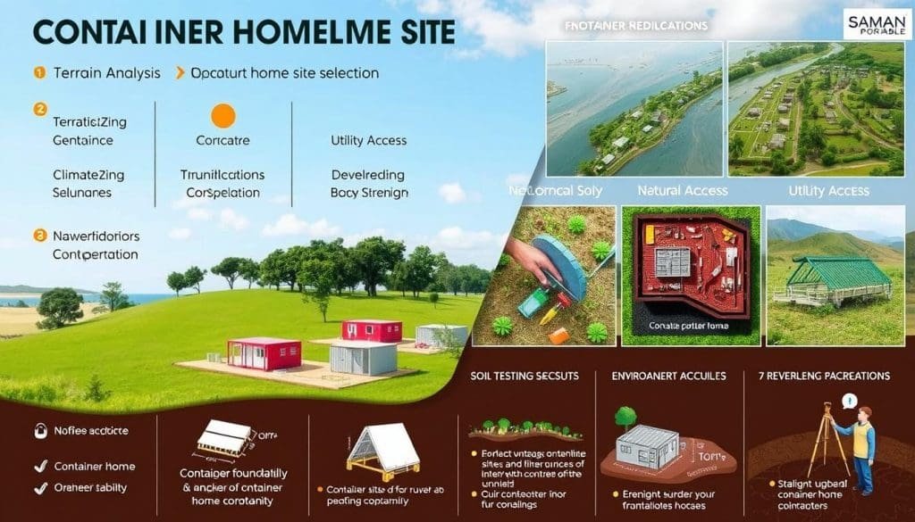 container home site selection