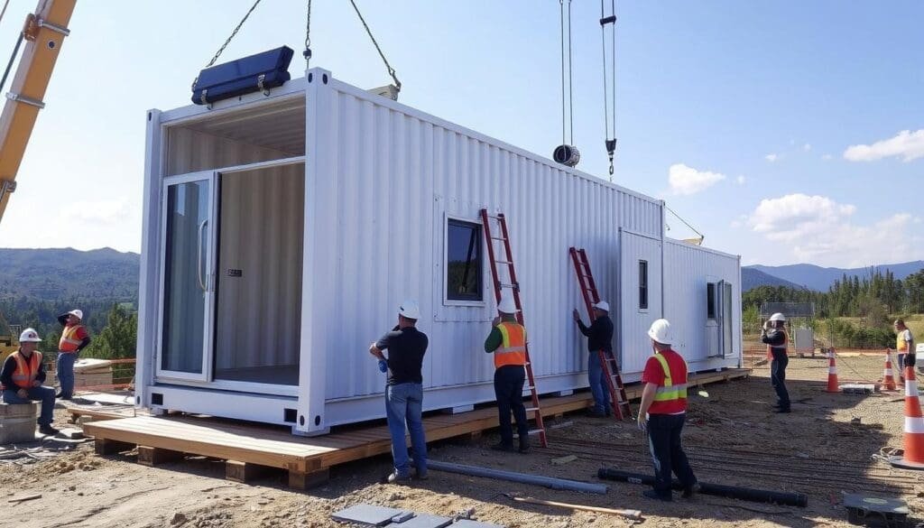 Container Cabin Installation Process Container Cabin Installation Process