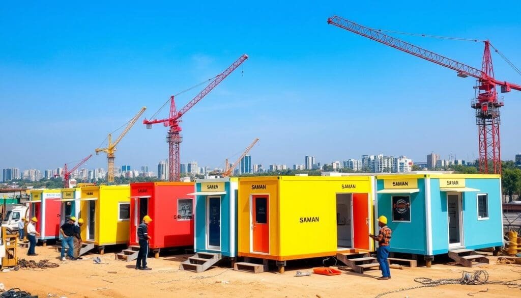Porta Cabin Manufacturer in Delhi Construction Site