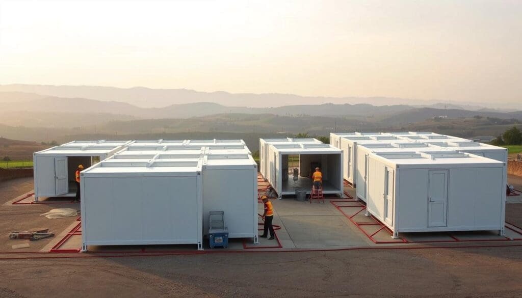 Modular Temporary Buildings Installation