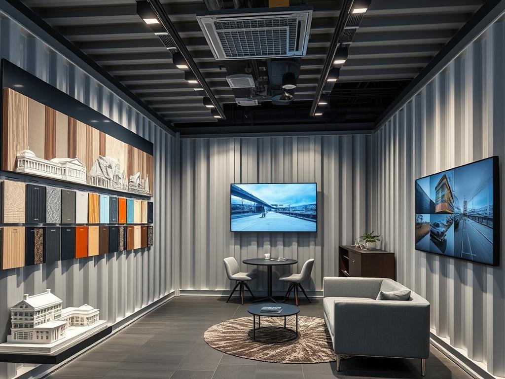 Client experience center in container format