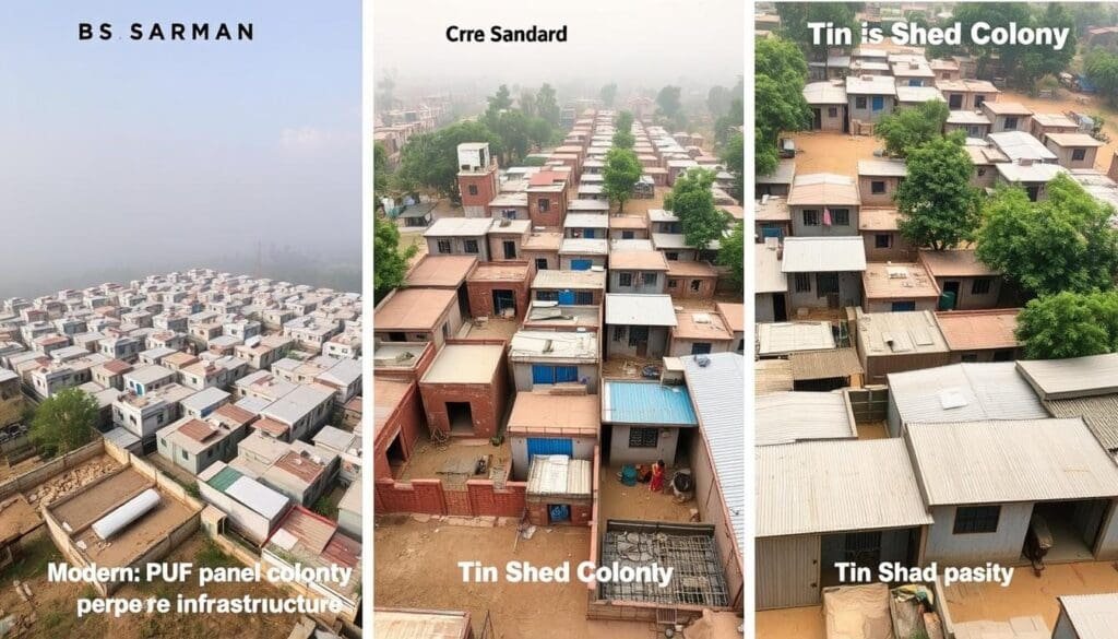Comparison of different labour colony types showing SAMAN's superior quality