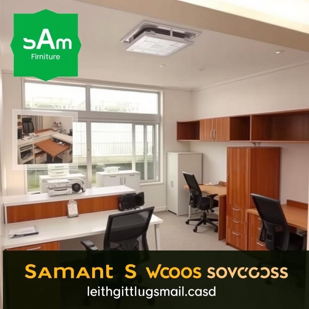 Furniture options for portable office cabins