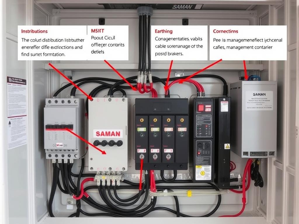 Industrial electrical setup in container office for Greater Noida plant