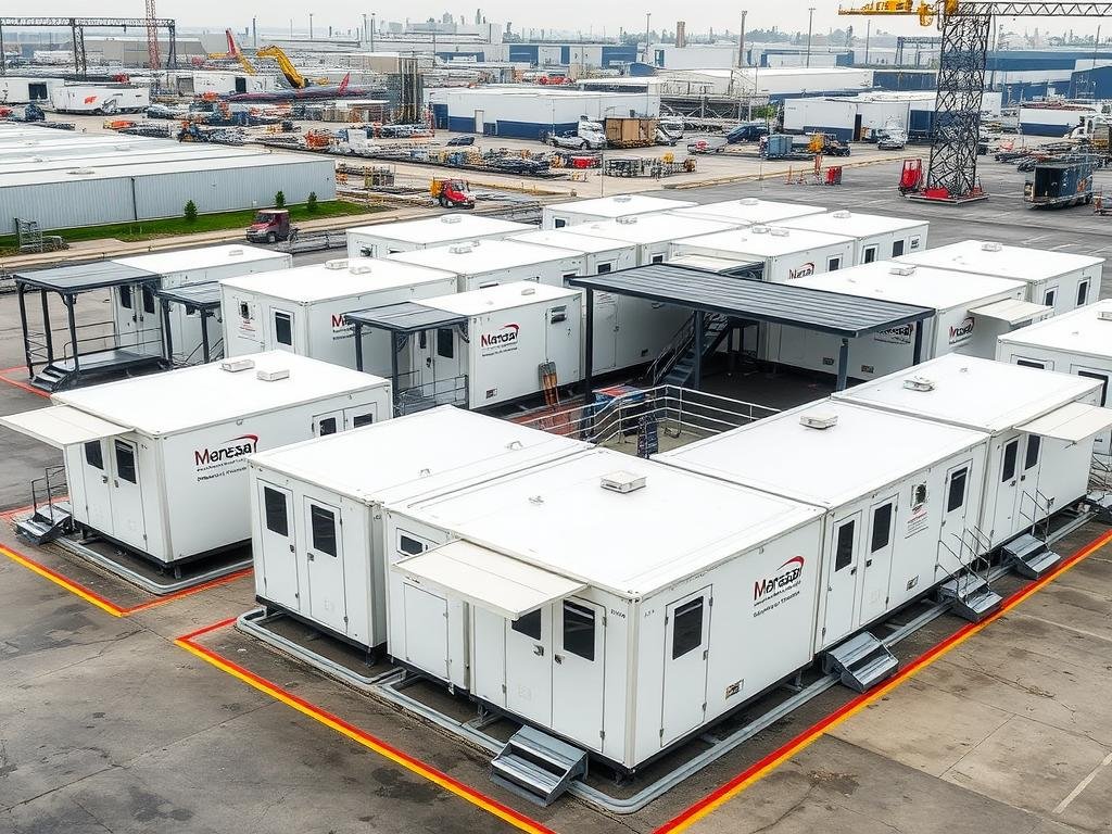 Industrial portable cabin complex at Manesar manufacturing site Industrial portable cabin complex at Manesar manufacturing site